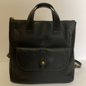 Fossil Hunter Medium Backpack in Black leather